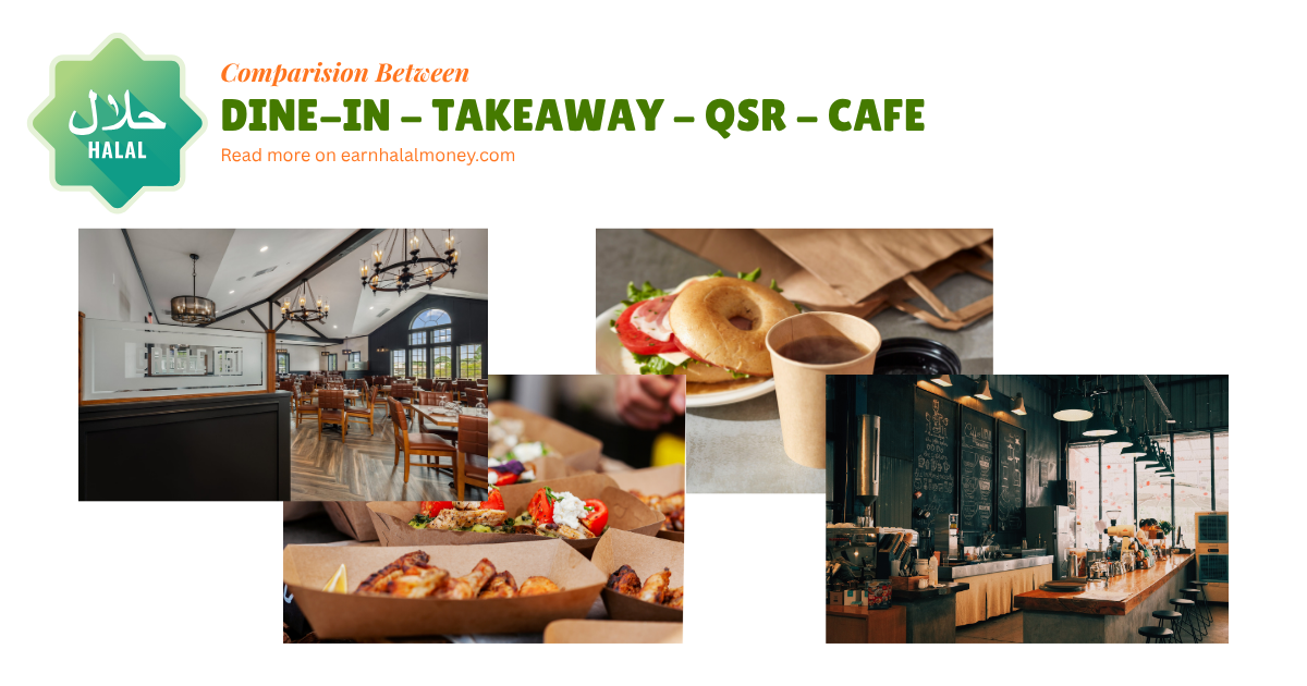 Read more about the article Comparison of Dine-in vs Takeaway vs QSR vs Cafe Business